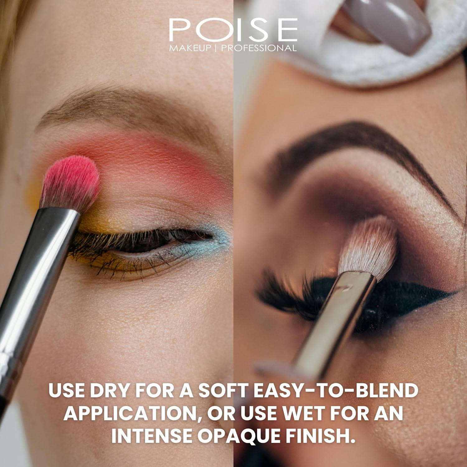 POISE Makeup Mineral Pressed Eye Color Compact with Earth-mineral High Pigments | Talc-free and Paraben-free Eye Shadow, FLESH