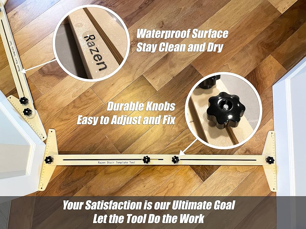 SAMPLING DATA BOOK / DOWN STAIRE❗️ Razen Stair Tread Template Tool Gen3.0, Wood Stair Jig for