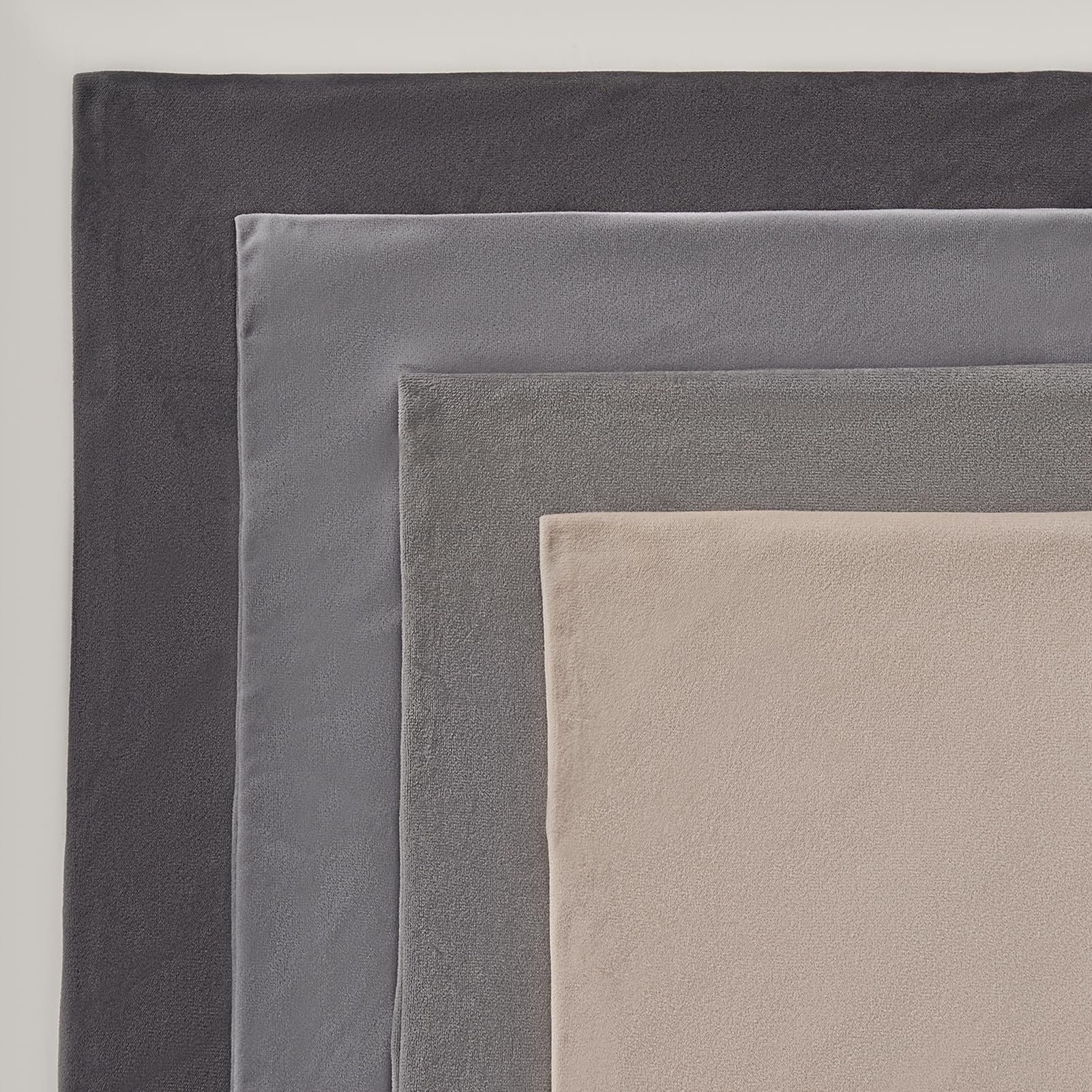 Topfinel Set di 4 federe per cuscino 60 x 60 decorative per la casa, federe per cuscini, grigio in velluto, per soggiorno, letto, giardino, sedia da pranzo, camera da letto, federe per cuscini morbidi