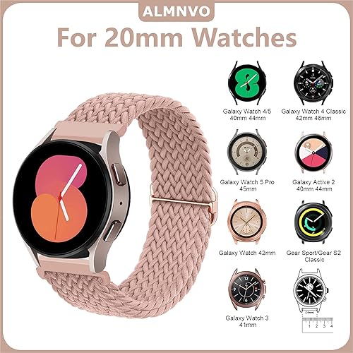 Miniatura 2 de Correa de nailon de 0.787 in para Samsung Galaxy Watch 7654FE 1.575 in 1.732 inactive 25 Pro 1.772 in4 Classic 1.654 in 1.811 inGalaxy 6 Classic