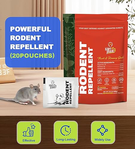 Miniatura 8 de Bolsas repelentes de ratones, menta y romero, repelente de roedores a base de plantas de larga duración para automóvil, RV, ático, garaje,