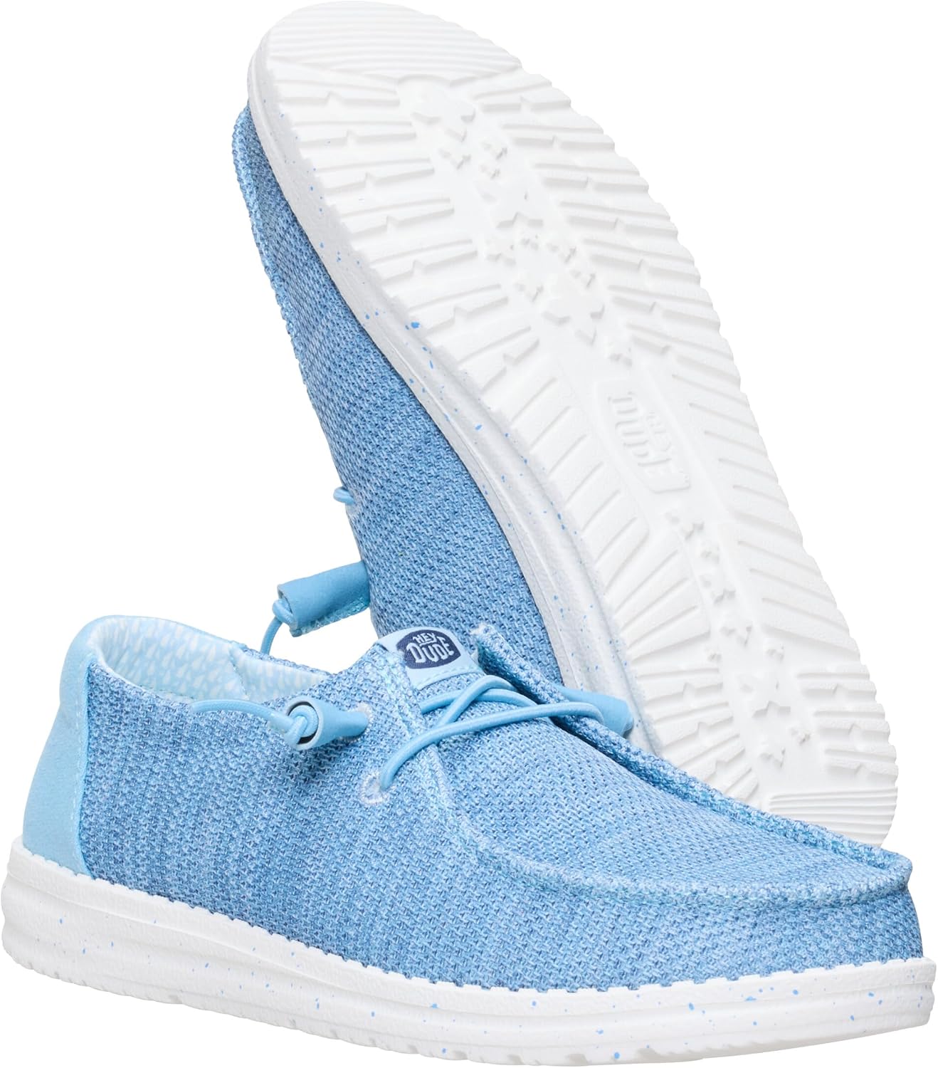 HEYDUDE Women's Wendy Stretch Sox Slip On Loafer | Lightweight Stretch Mesh Easy On | Elastic Laces, Sock Like Fit