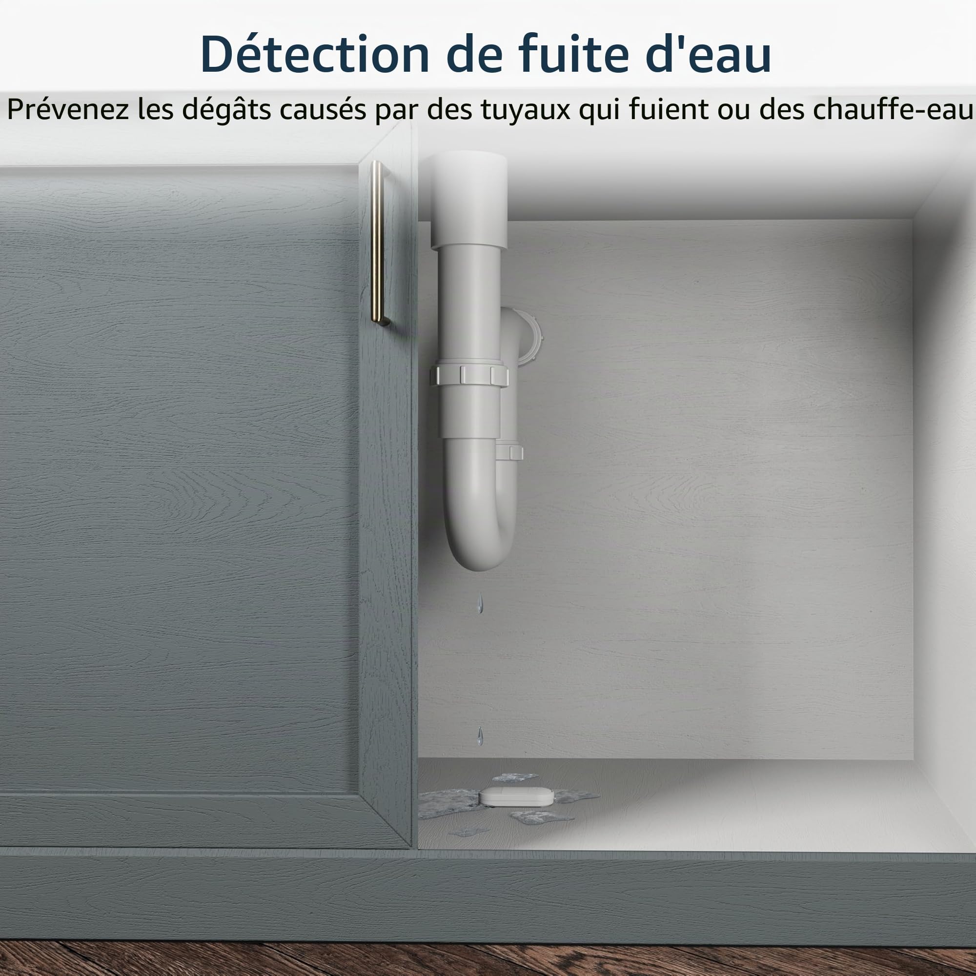 Arlo MS1001 Capteur Tout-en-Un avec 8 Fonctions pour système de sécurité Domestique, Alarme Anti-effraction, détecteur de fumée et détecteur de CO2, détecteur de Fuite d'eau, capteur de Porte, 1