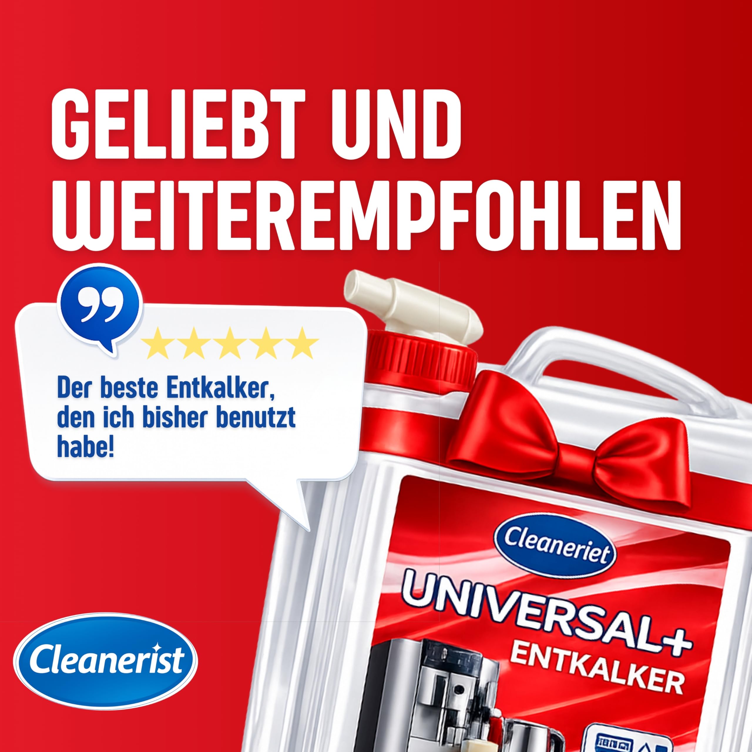 Cleanerist - 2 taniche da 10 l di anticalcare concentrato universale [400 applicazioni], senza coloranti, per macchine da caffè automatiche, bollitori elettrici, elettrodomestici, cucina e bagno