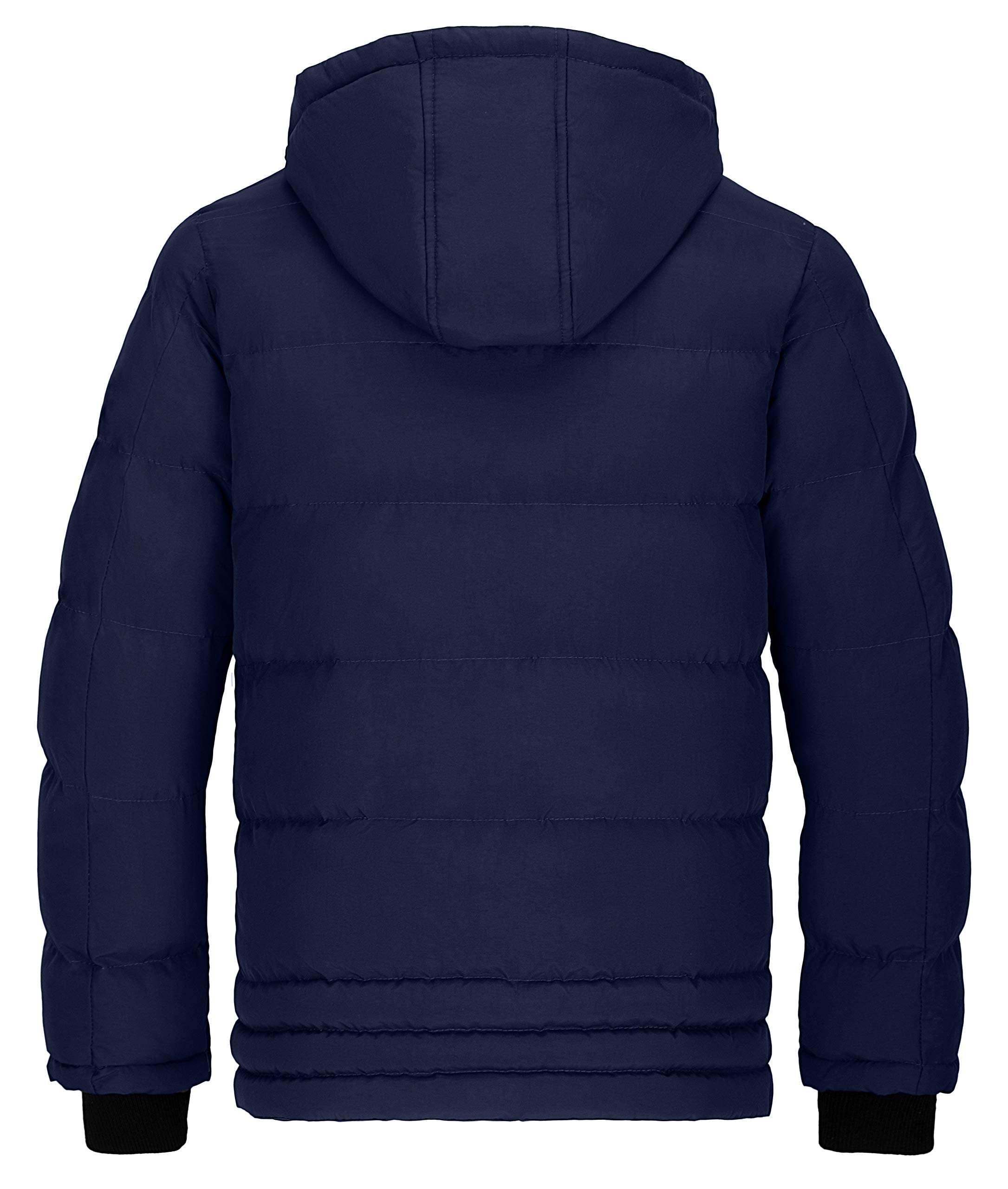 Wantdo Chaqueta Cálida de Invierno Chaqueta con Capucha Ajustable Desmontable Parka Acolchada Chaqueta de Trabajo al Aire Libre Repelente al Agua Hombres