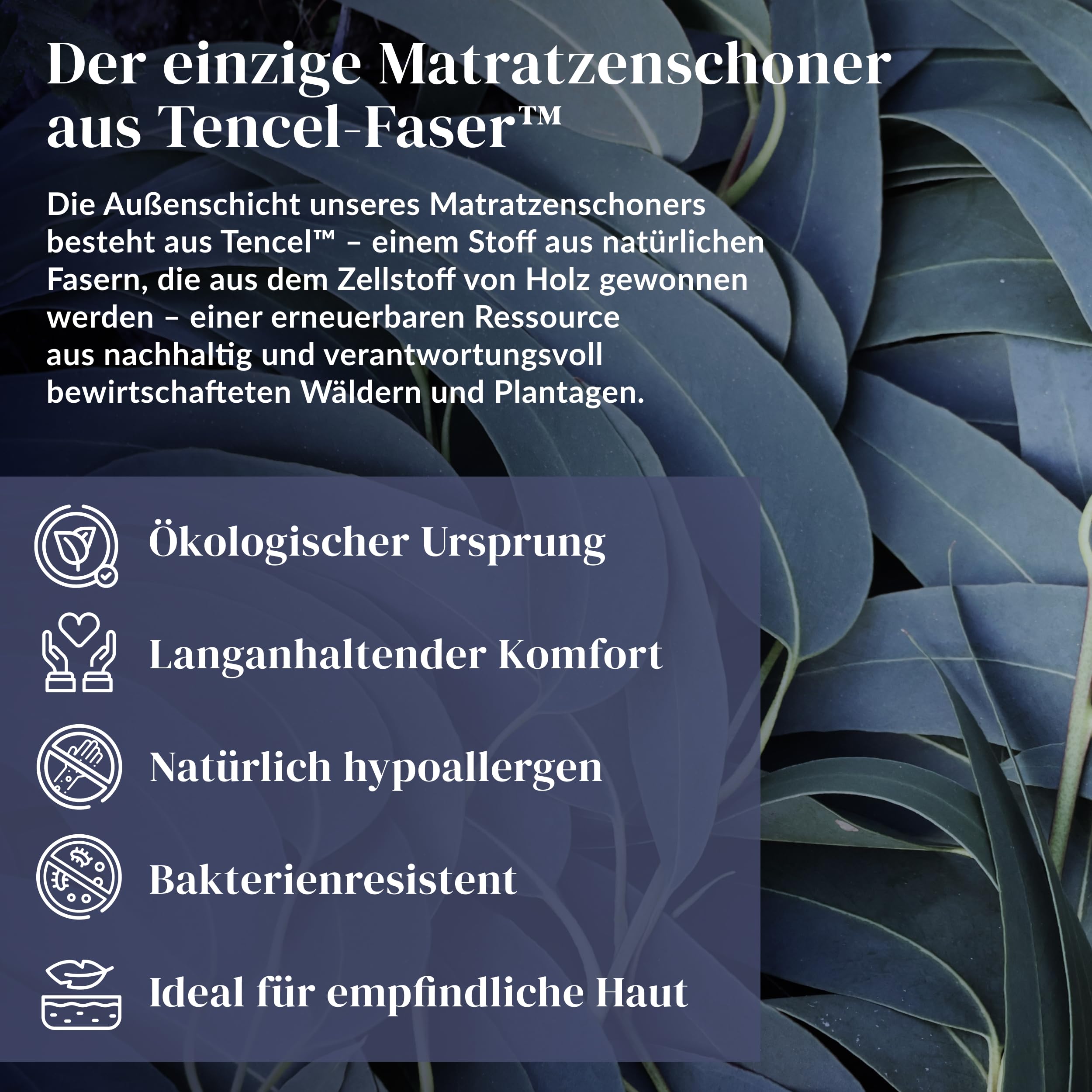 Ferò Wasserdichter Matratzenschoner 180x200 cm Premium aus Tencel, Oeko-TEX, Hergestellt in der EU – Atmungsaktiv, Antibakteriell, mit Elastischen Ecken – Für Matratzen bis 30 cm Höhe
