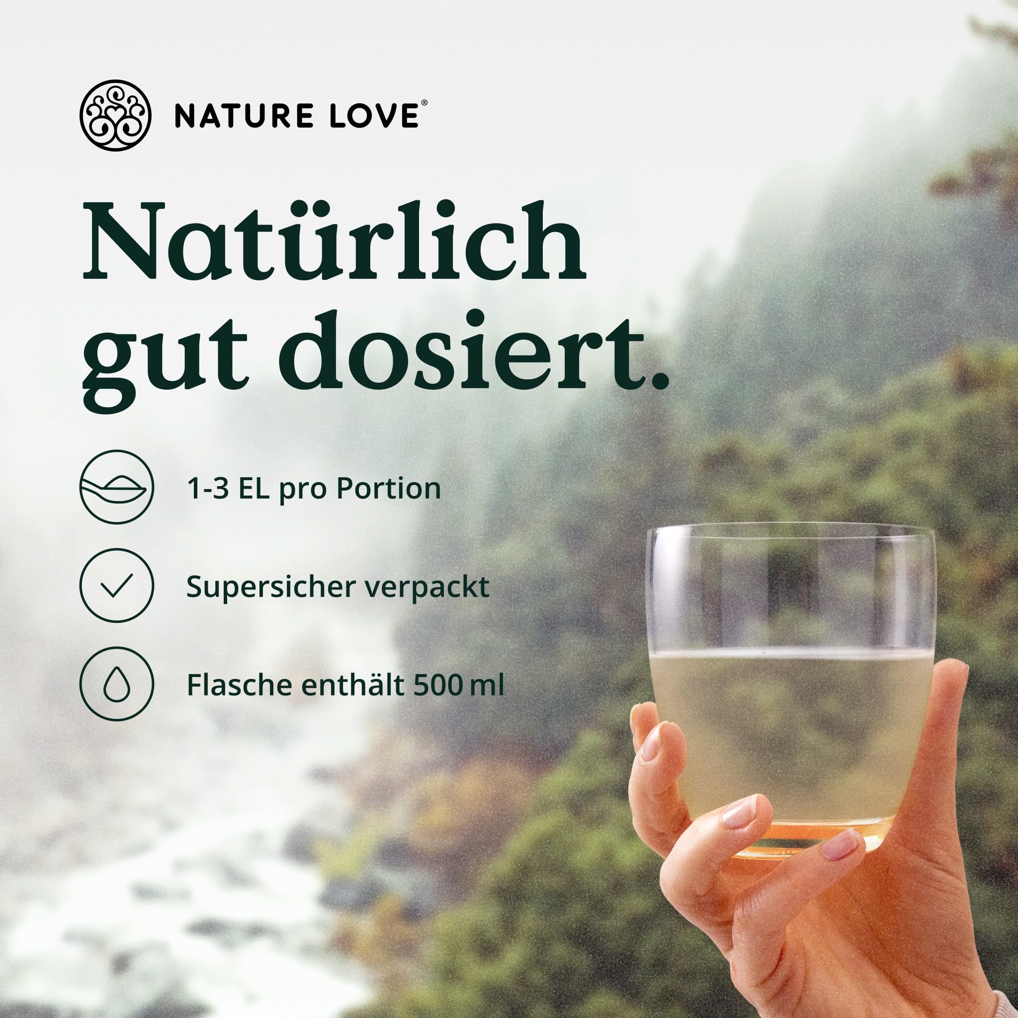 NATURE LOVE® Bio MCT-Öl C8 – 500ml für deine Keto Diät – aus 100% Bio-Kokosöl – für Ketogene Ernährung - geschmacks- und geruchsneutral – exogene Ketone – vegan - 3
