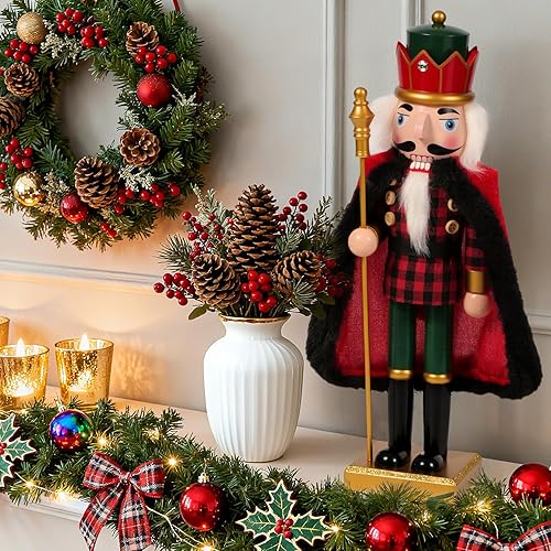 Miniatura 3 de Decoración navideña de cascanueces, soldado de cascanueces de madera, decoración de Navidad, hogar, manto, mesa, chimenea, adornos de Navidad para