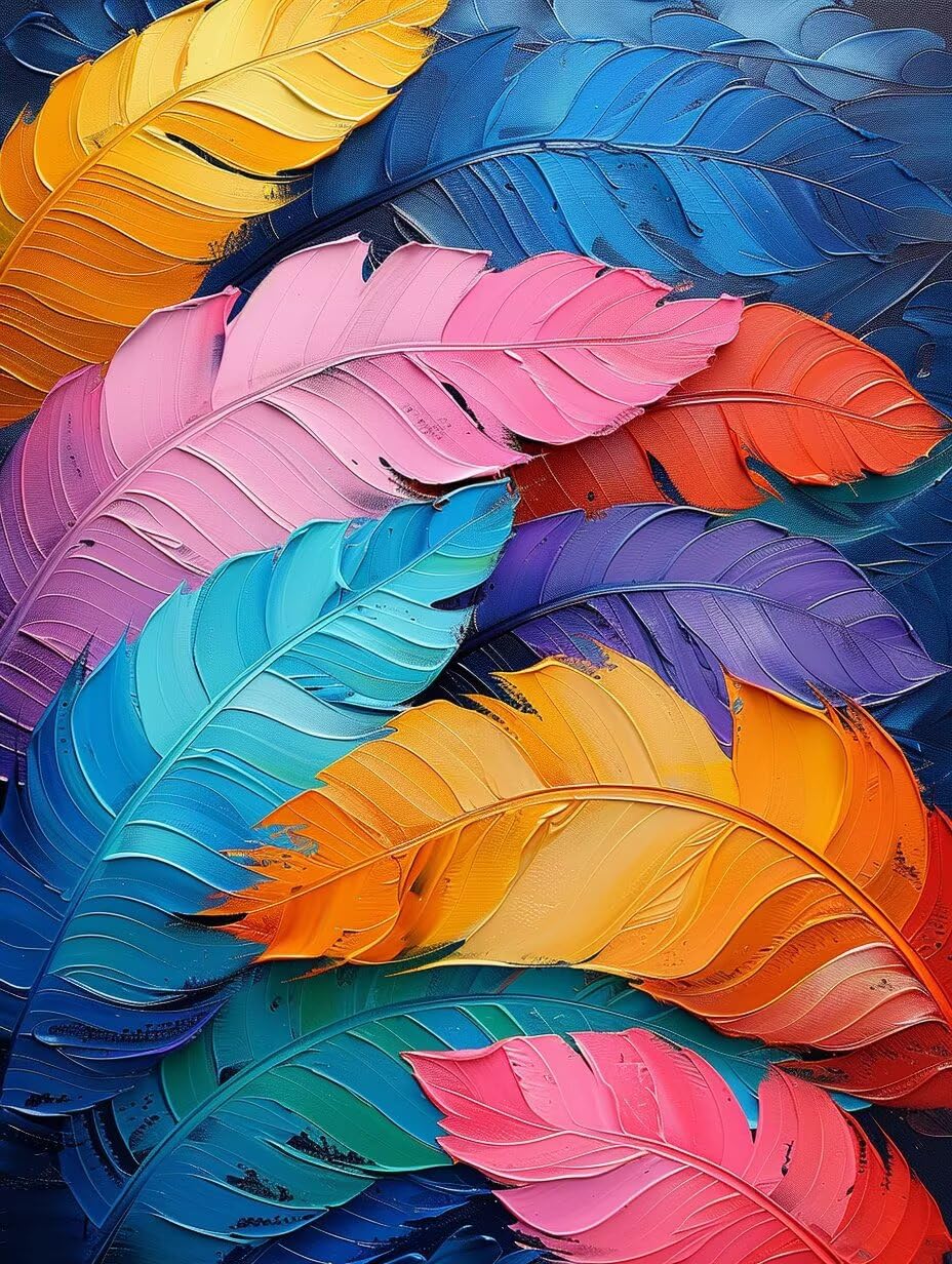 Pluma Diamond Painting 50x70cm, Pintada Diamond Painting Adultos 0-3624