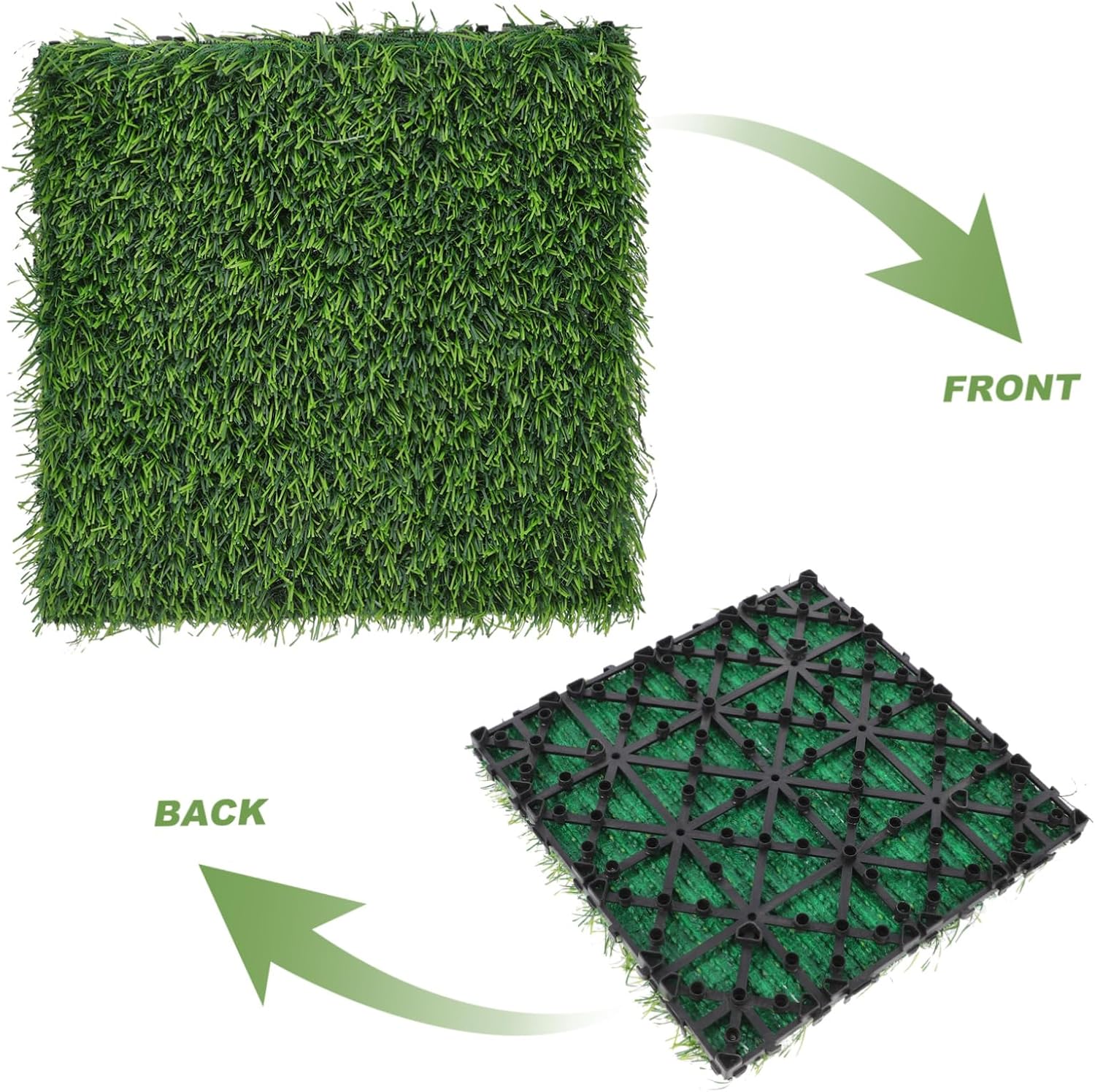 jojofuny 4pcs Artificial Grass Turf Mat for Dogs Synthetic Lawn Rug for Indoor and Outdoor Use Low Maintenance Fake Grass Patch for Patios Playgrounds and Pet Potty Training