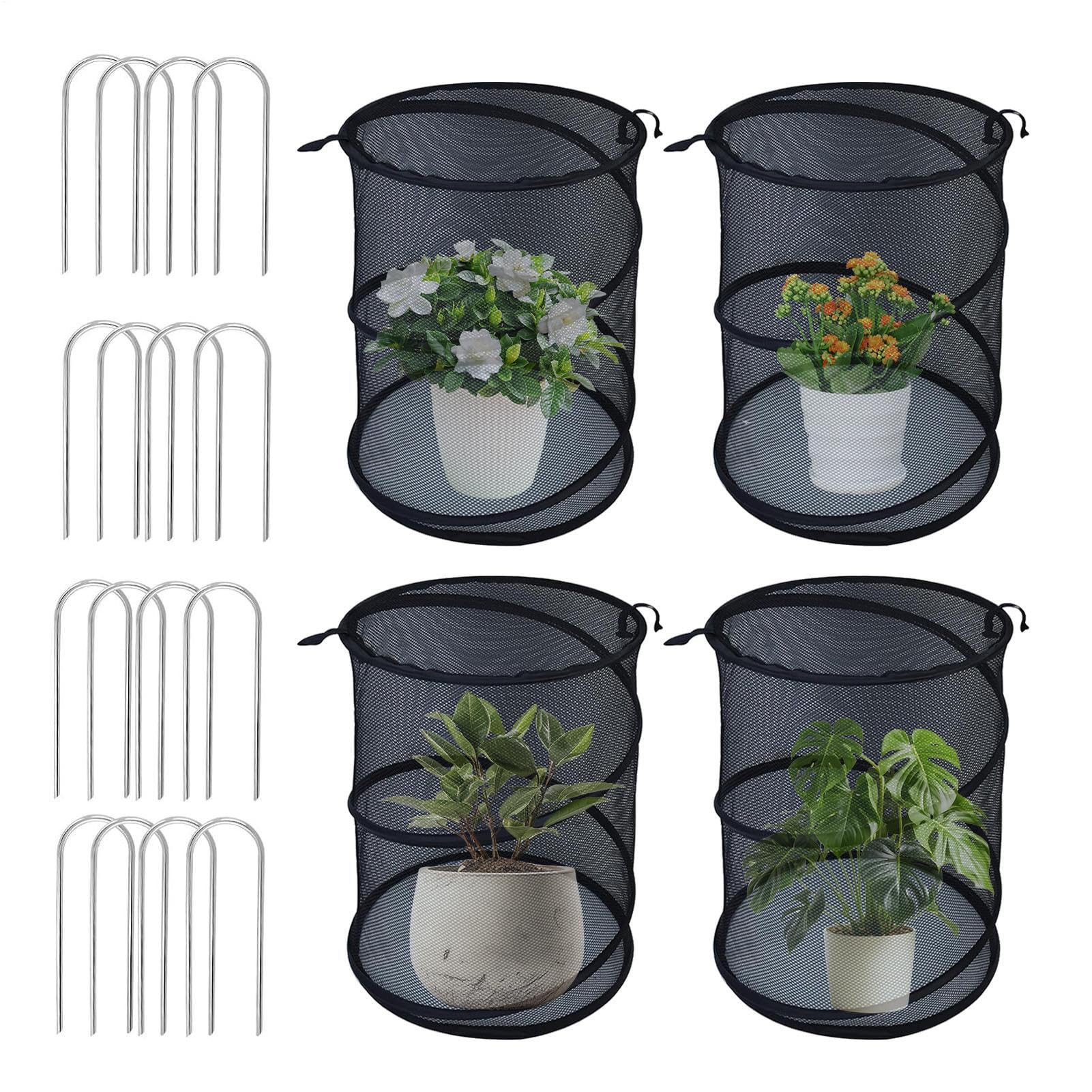 Housse Filet pour | Protection Végétale Dépliable,Enclosure Pliable avec Piquets Barrière Anti Insectes et Animaux pour Potager Fleurs Fruits