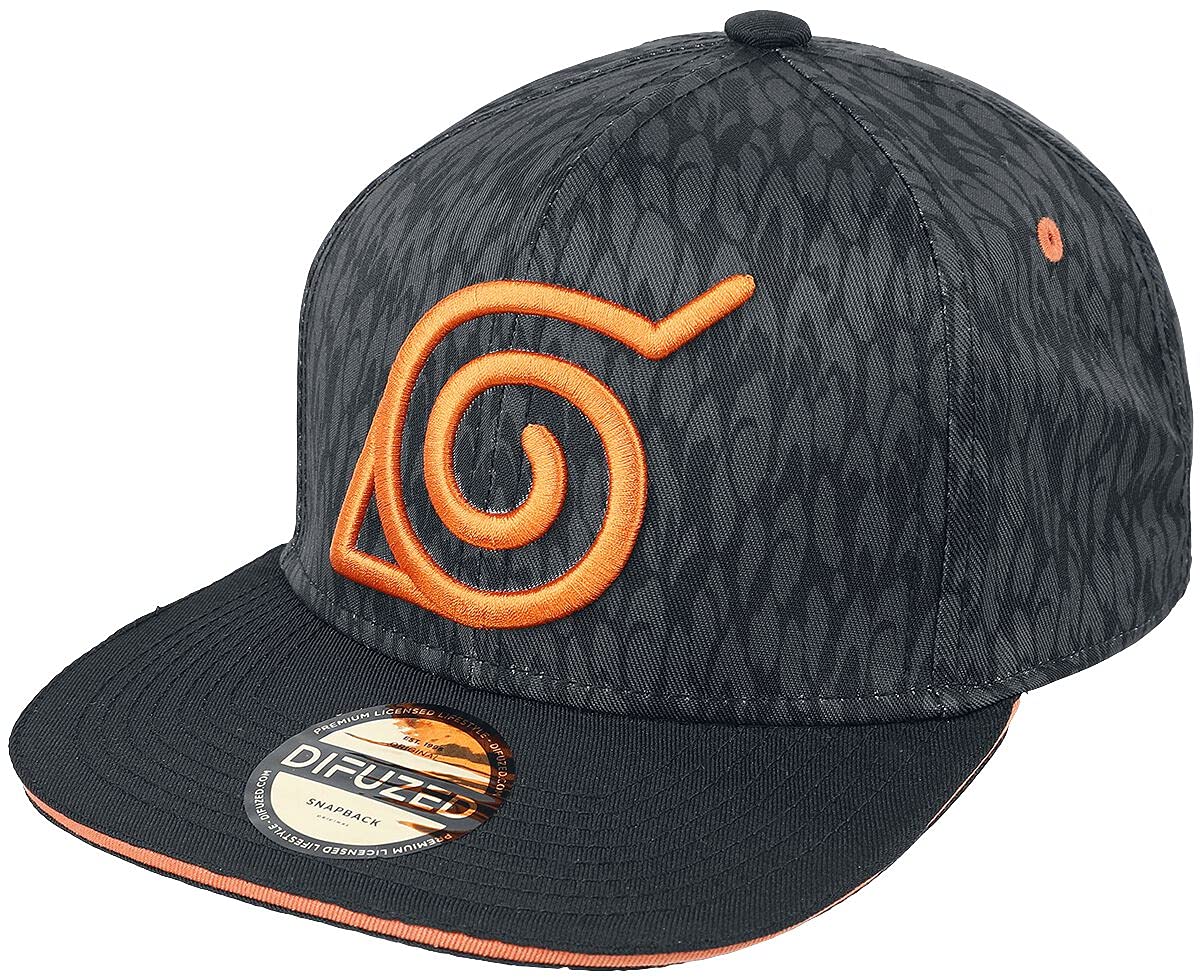 Naruto Shippuden Cap Schwarz 100% Polyester | Snapback-Cap