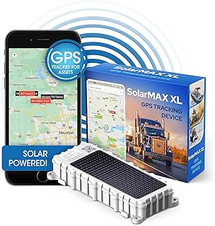 Lonestar SolarMAX XL- Advanced 5G Cat-M1 Solar GPS DeviceTracker for Vehicles, Rugged, Waterproof, and BLE Enabled, Ideal Fleet Tracker for Cars, Trucks, Real-Time Monitoring (Subscription Required)