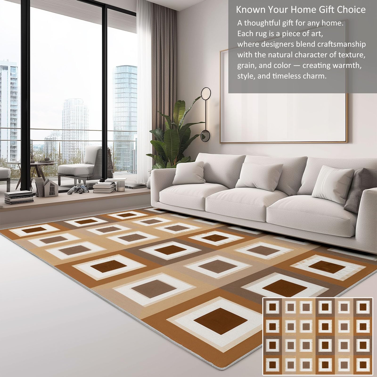 Dywan do salonu, 140 x 200 cm, symetryczne klocki, geometryczny spód, miękki i krótki włos, nowoczesny, antypoślizgowy dywan do salonu, sypialni, dekoracja domu dla chłopców, dziewcząt, nastolatków