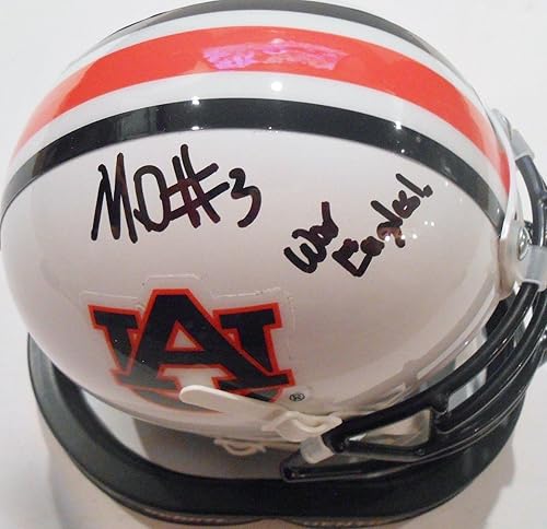 Marlon Davis Signed Auburn Tigers Mini Helmet w/COA War Eagle - Autographed NFL Mini Helmets
