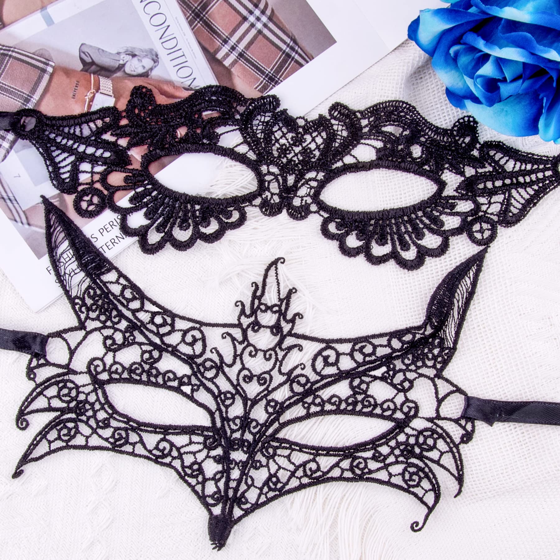 SIQUK 20 Pezzi Maschere di Travestimento in Pizzo Donne Maschere Veneziane Maschera di Pizzo per Decor Masquerade Party