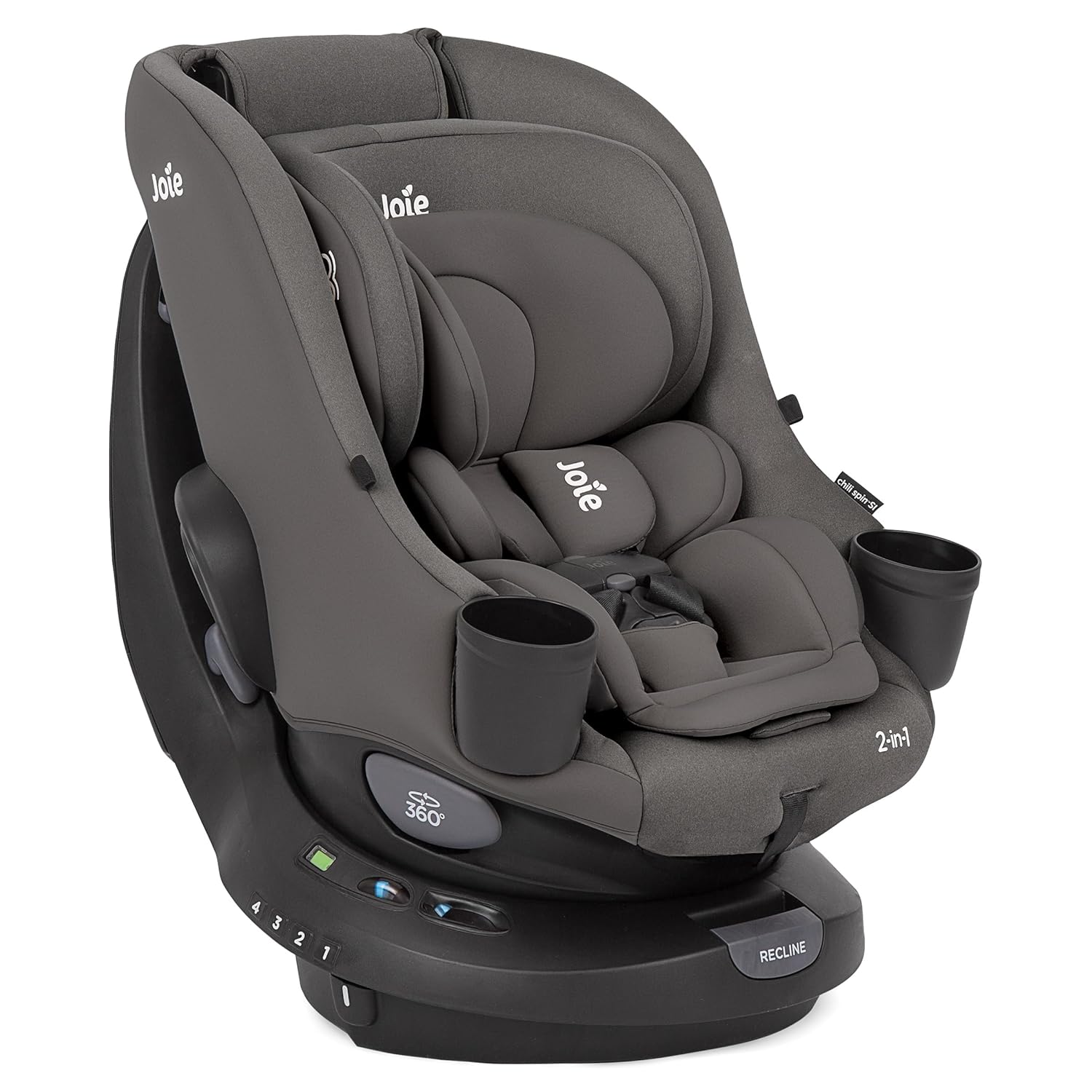 Chili Spin SI Rotating 2-in-1 Convertible Car Seat, Rear and Forward-Facing, No-Rethread Harness, Tested to Safety Standards (Thunder)