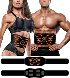 Electrostimulateur Musculaire LEMENG - Ceinture Abdominale EMS Pour Homme & Femme, 8 Modes 19 Niveaux, Tonification Abdomen Bras Jambes