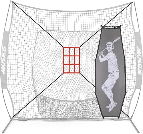 Miniatura 2 de AOLIGEIJS Maniquí de bateo de sóftbol de béisbol, objetivo de lanzamiento, con accesorio de zona de golpe ajustable, ayuda de lanzamiento para una