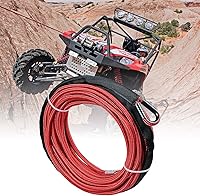 Vista 2 de Astra Depot Cuerda de cabrestante sintética de 12 hebras, 50 pies x 1/4 pulgadas, 7000 libras, protección contra el calor, ATV, UTV, KFI SUV, coche