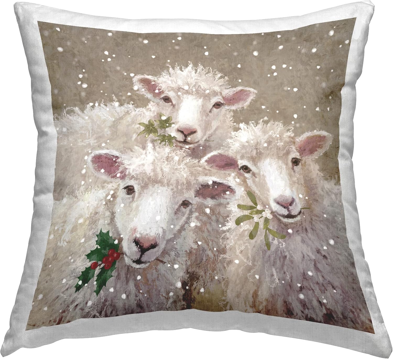 Stupell Industries Sheep Trio Winter Snowfall Design by Pip Wilson Throw Pillow