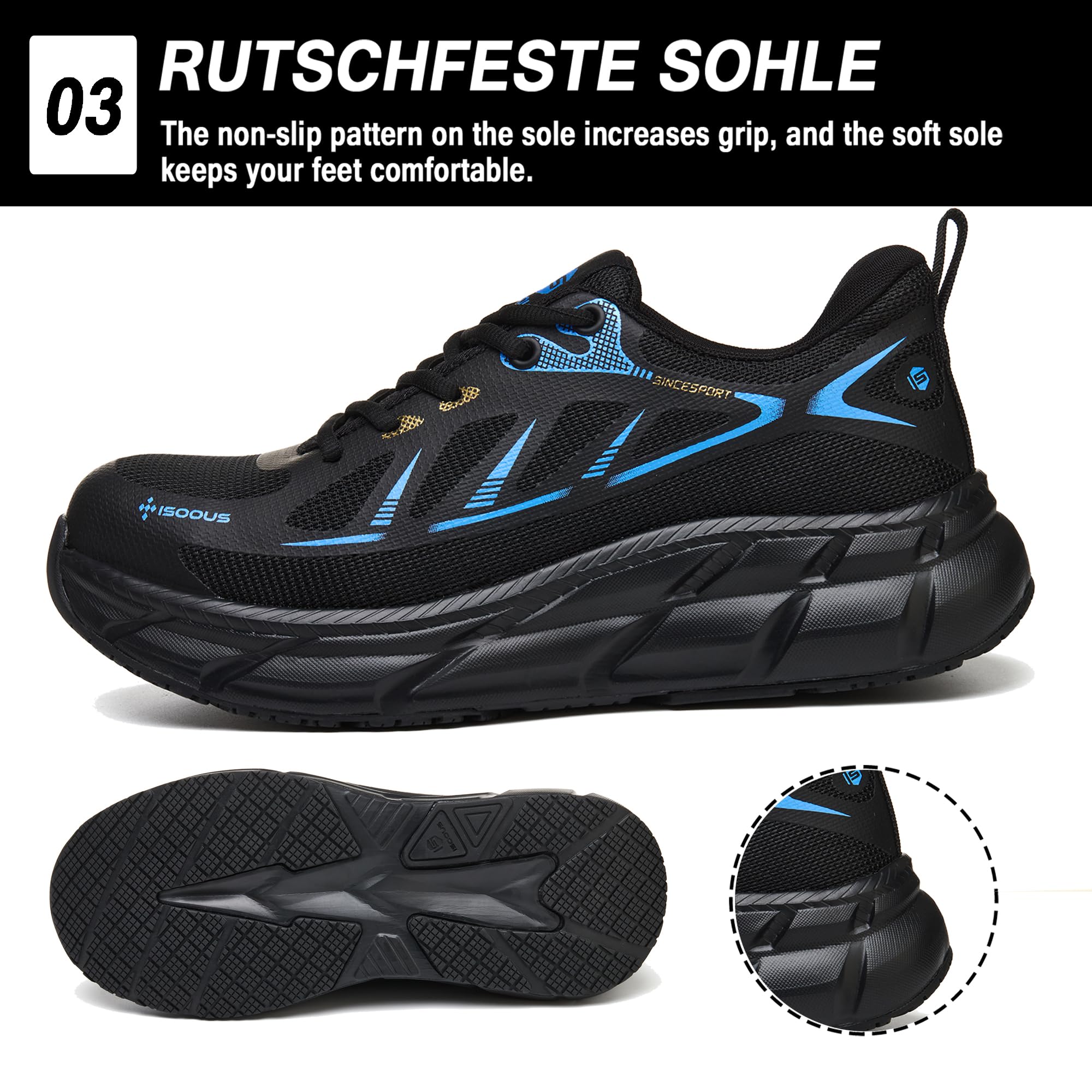 Scarpe Antinfortunistiche Uomo Scarpe da Lavoro Donna Leggere Scarpe Sicurezza con Punta in Acciaio Traspiranti