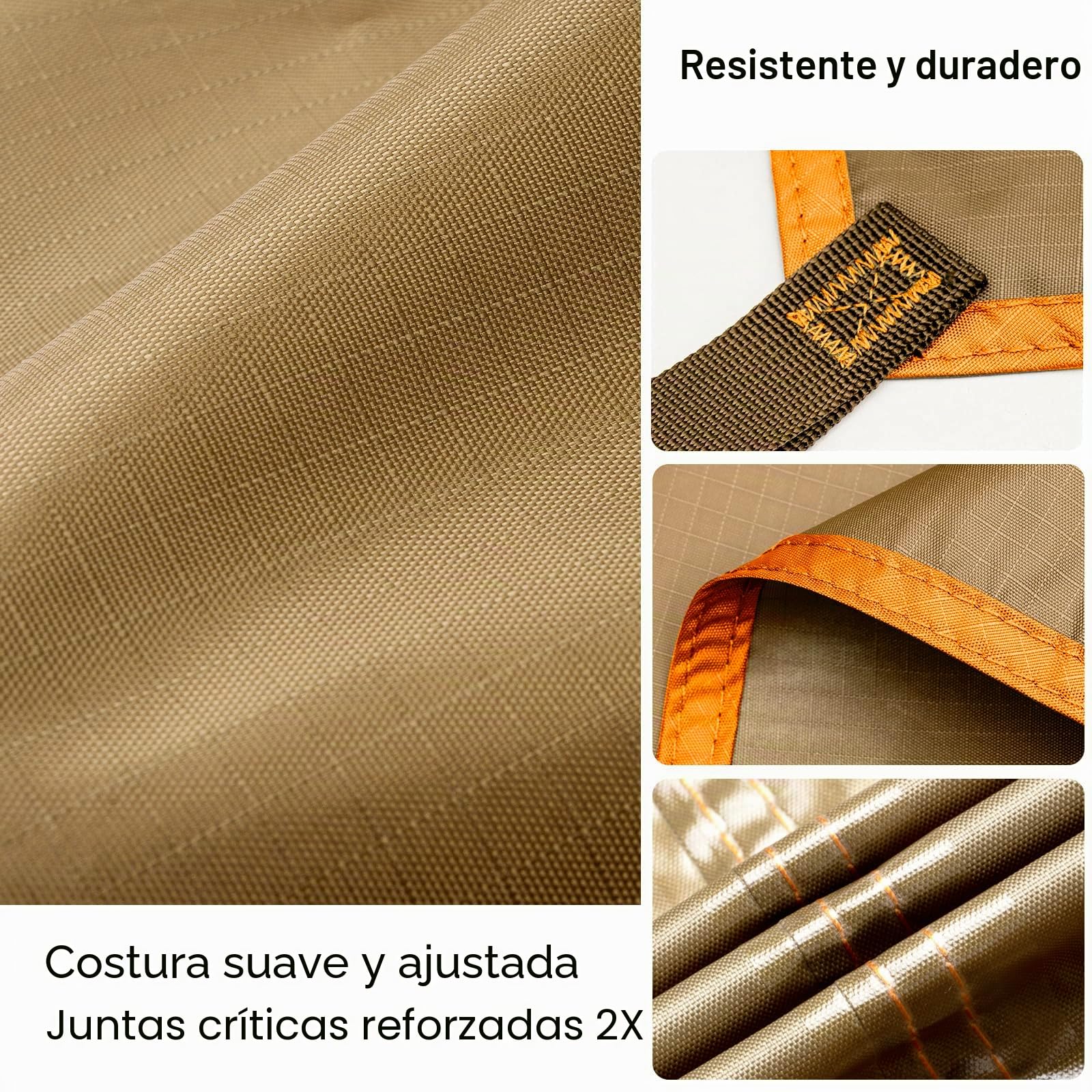 Free Soldier Toldo de Acampada y Deportes al Aire Libre Impermeable Portable Multifuncional para Viajar Tienda de campaña Toldo Refugio Parasol Toldo （Marrón con uñas）