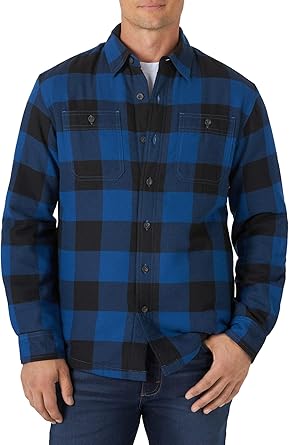 Wrangler Authentics Mens Long Sleeve Sherpa Lined Shirt Jacket