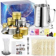 Perkisboby Candle Making Kit, Premium DIY Candle Craft Tools Supplies for Beginner, Soy Wax Supplies Candle Handmade Tools Easy to Make Scented Candle Beewax Candle