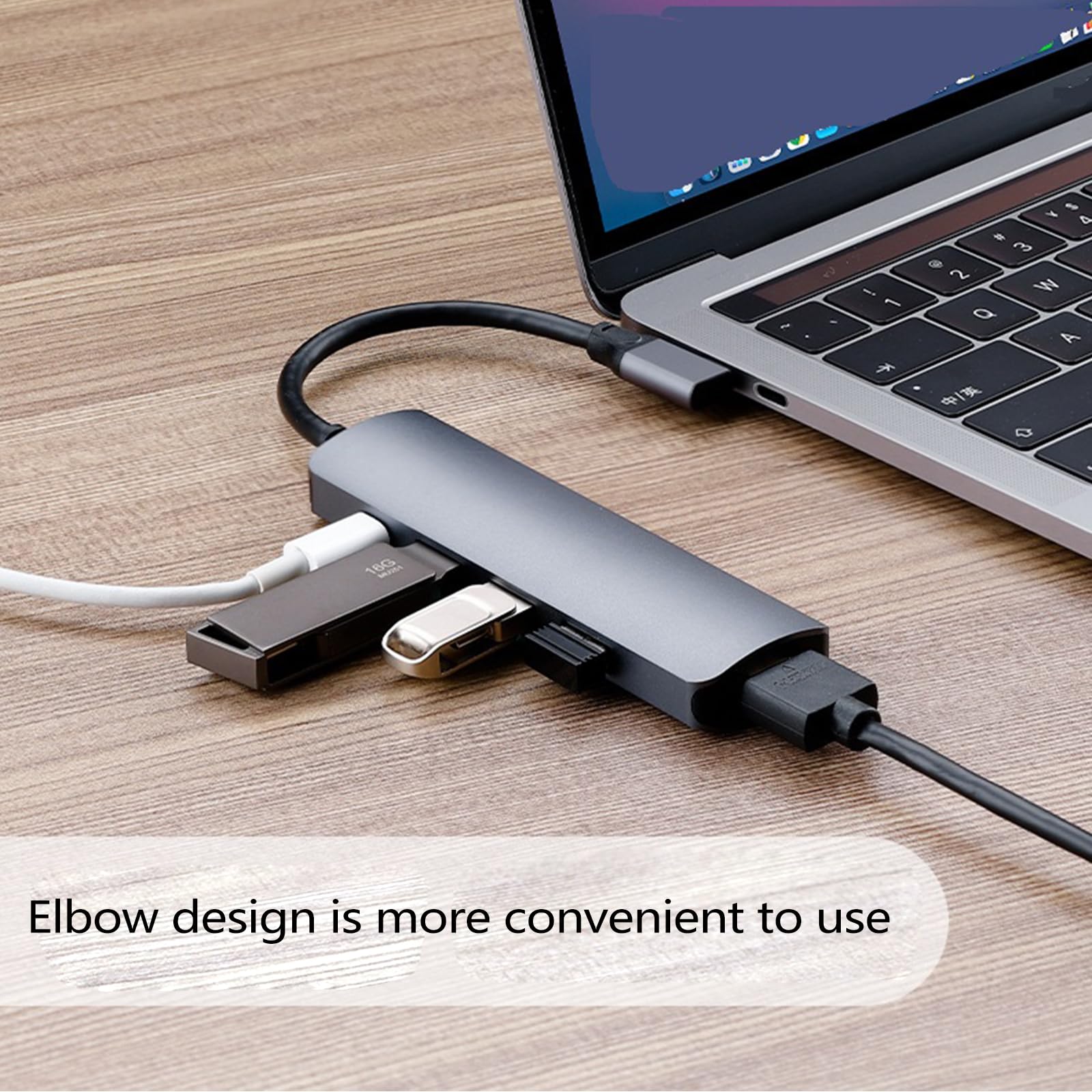 Hub USB C Dock Station Tipo Alluminio 5 in 1 per hub Splitter Porta Ricarica/USB 3.0 / PD per Portatili Dock Station Tipo Computer