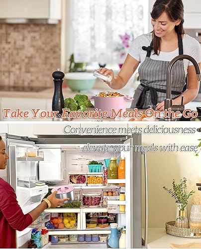 Miniatura 9 de Lonchera eléctrica, calentador de alimentos portátil de 33 onzas, calentamiento rápido de 100 W y acero inoxidable 304 a prueba de fugas, 3 en 1