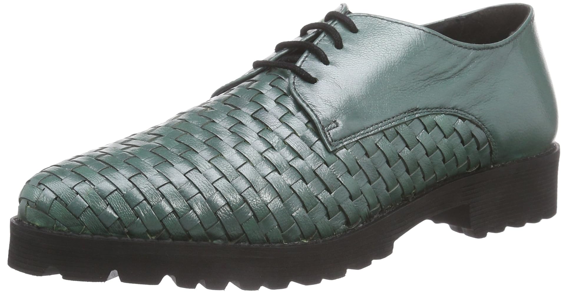 XYXYX Women's Lace Up Derbys, Green-Grün (billiarise), 8