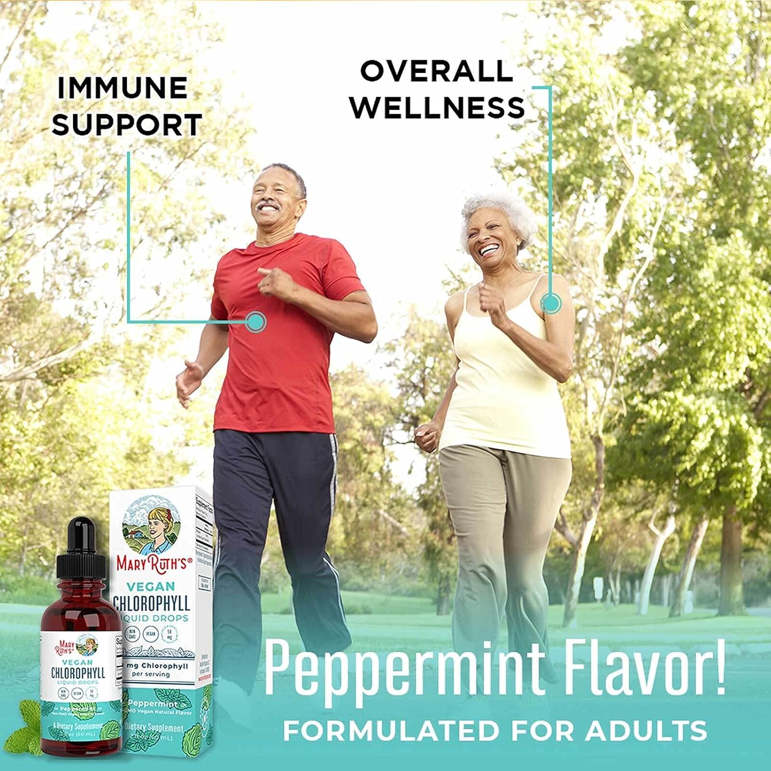 Liquid Chlorophyll Drops & USDA Organic Valerian Root Bundle by MaryRuth's | Immune Support | Calming, Sleep Support, Nervine, Non-GMO Vegan Supplements for Men & Women. : Health & Household