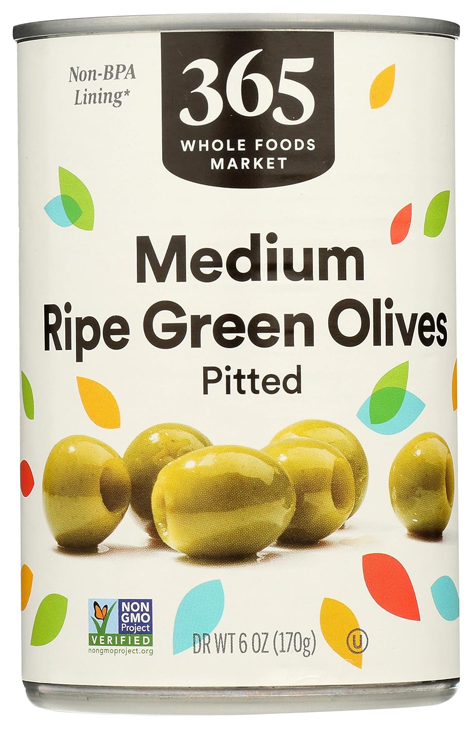 Buy 365 by WFM, Olives Green Ripe Pitted Medium, 6 Ounce Online at