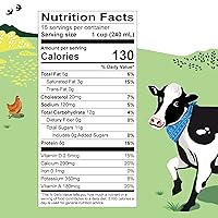 Vista 2 de Organic Valley, Leche orgánica al 2%, 128 oz (galón)