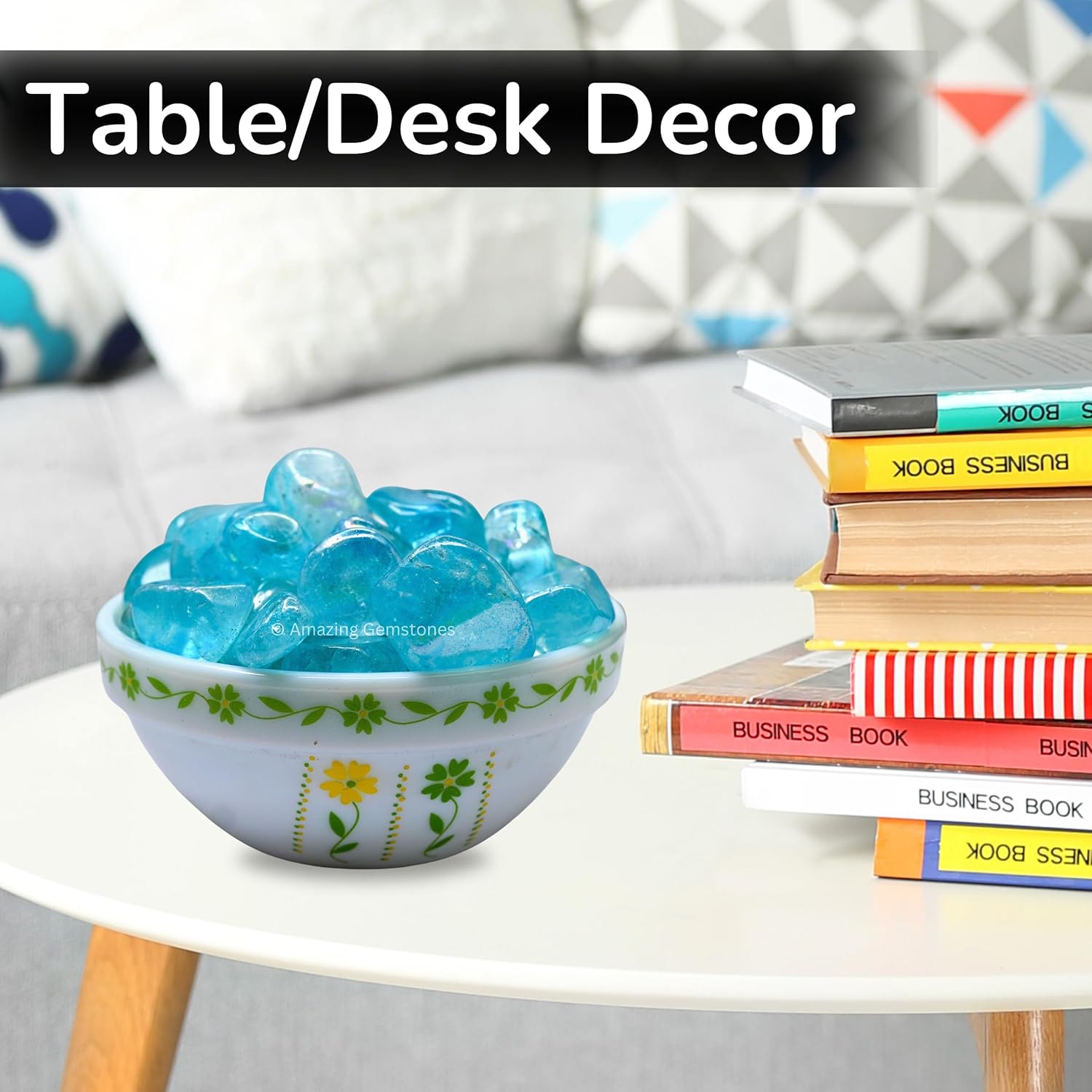 Amazing Gemstone Aqua Aura Quartz Crystals and Healing Stones Tumbled - 1 oz, Healing Stones for Energy Balance, Stress Relief - Premium Polished Gems Rocks for Meditation and Wellness - Image 6