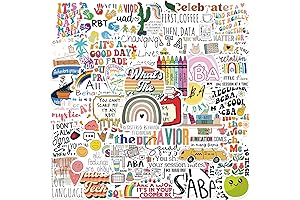 50Pcs Cartoon ABA Stickers for Kids with Autism