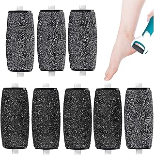 AOYU 8PCS Replacement Rollers Heads Refills for Scholl Velvet Smooth Electric Foot File Roller Refills Pumice Stone for Feet Hard Skin Pedi Roller for Scholl Pedicure Hard Skin Remover