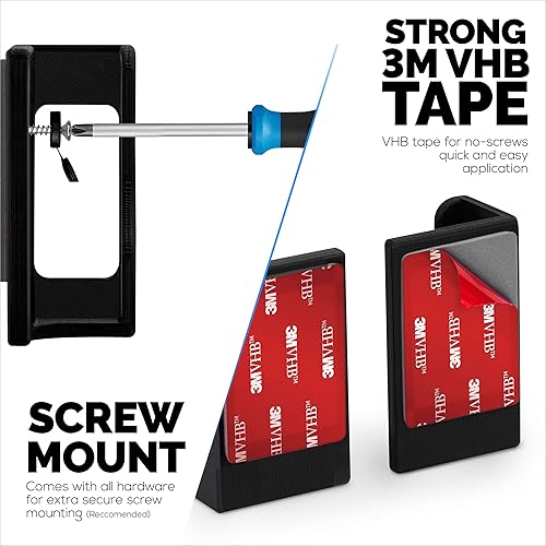 Miniatura 5 de BRAINWAVZ Soporte adhesivo de pared para laptop y tableta, para MacBook, Surface, Notebooks, iPad, Galaxy Tab Note, eBooks, Kindle y más, se pega o