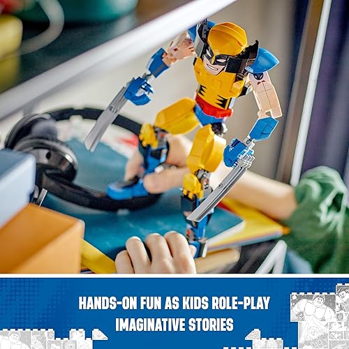Miniatura 5 de LEGO Marvel Wolverine Figura de construcción 76257 Figura de acción de Marvel para construir, totalmente articulada Marvel coleccionable con 6