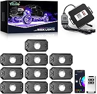 Vista 11 de YiLaie Luces LED RGB, 150 luces LED con aplicación de teléfono/control remoto, sincronización y modo de música, kit de luces de rock, luz
