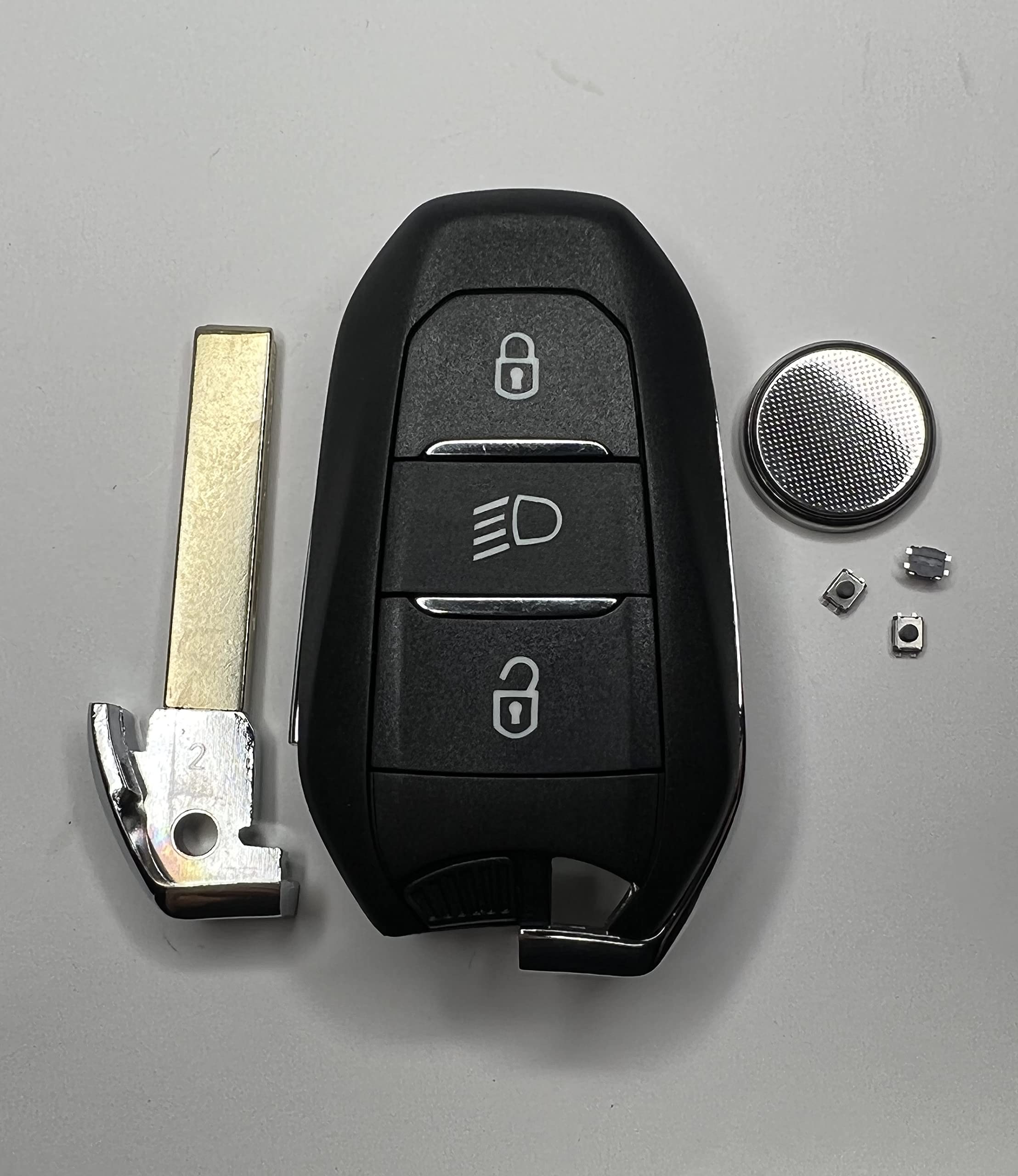 ANNAKK Carcasa De Llaves De Coche, Para Peugeot 508 2018-2023 Carcasa Llave Coche Accesorios De Repuesto Funda Llave Con Mando A Distancia De Coche,A