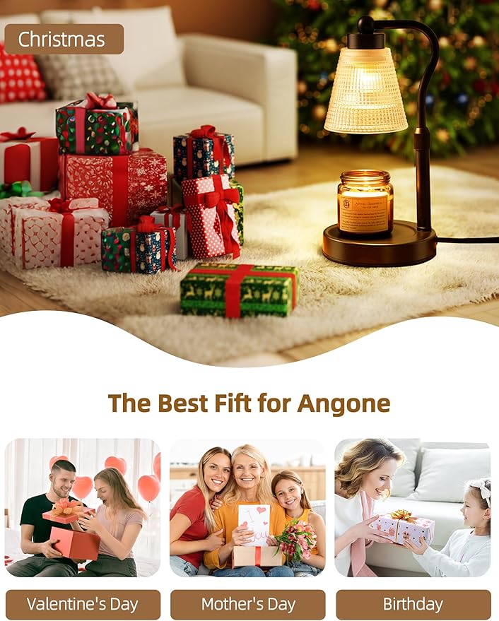 Lámpara Calentadora de Velas de Tarro, Ajustable y Dimerizable con Temporizador miniatura 9