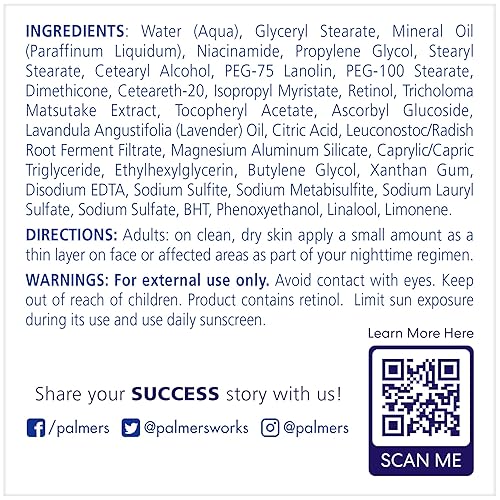 Miniatura 2 de Palmer's Skin Success - Crema antimanchas oscuras con retinol y niacinamida, corrector de manchas oscuras para cara, hidratante nocturno que ayuda a