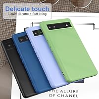 Vista 3 de Foluu Funda de silicona para Google Pixel 6A, Pixel 6A, funda protectora de goma de gel líquido con forro de microfibra suave, carcasa rígida