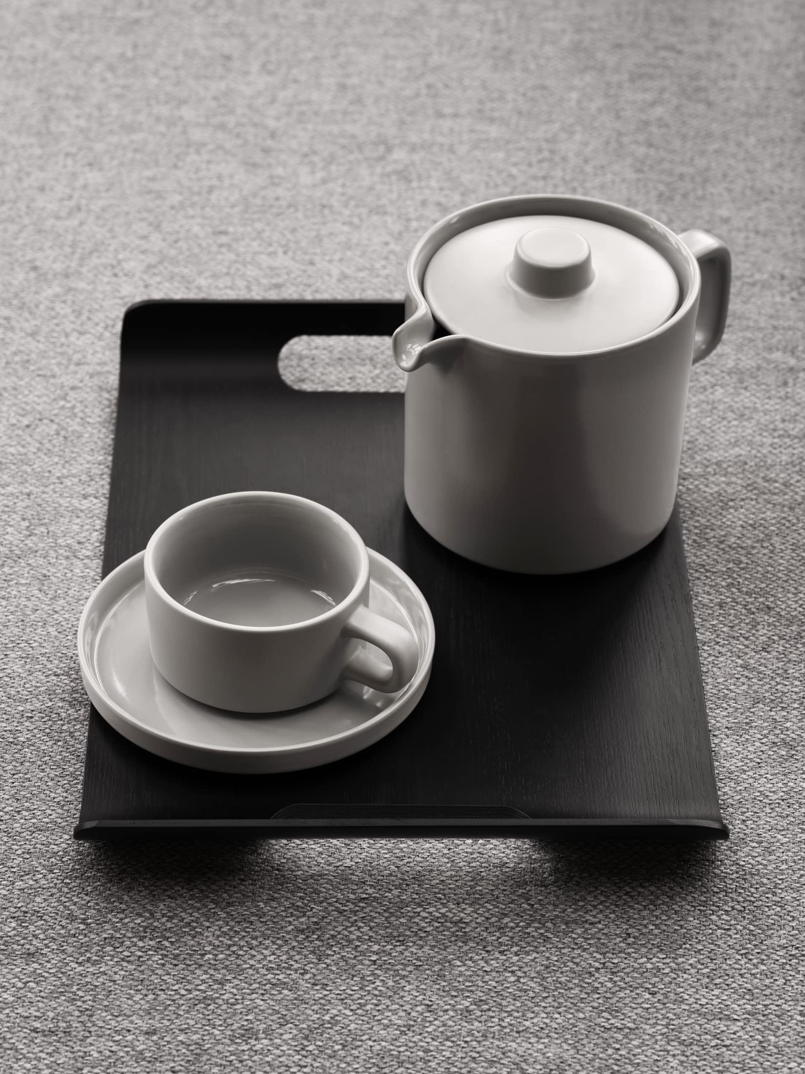 blomus Tablett WILO | Hartholz | Farbe Schwarz | Größe S | L36xB25xH3cm | Zeitloses Design | Serviertablett für Küche, Deko & Getränke