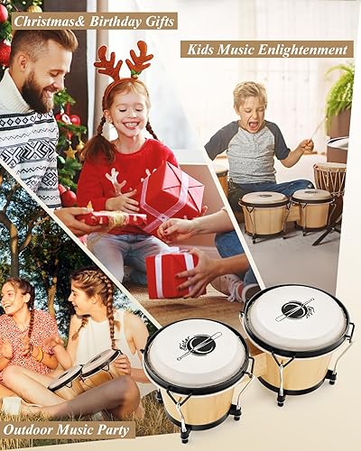 Miniatura 28 de Eastar Tambores Bongo 7" y 8" para acabado antiguo especial profesional, EBO-21 Antique Finish