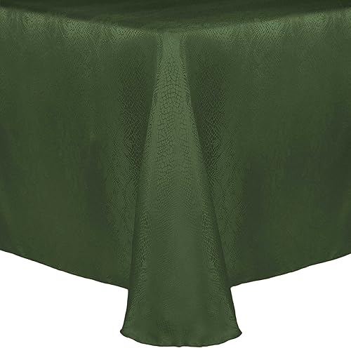 ULTIMATE TEXTILE Modern Damask Kenya - Mantel ovalado (52 x 70 pulgadas), color verde selva