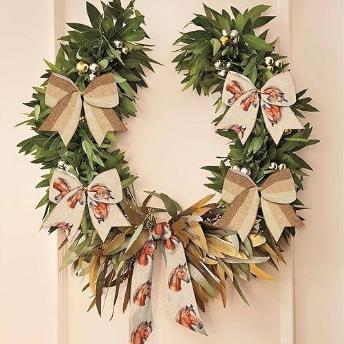 Vista 10 de 2 rollos de cintas de ganado alpino para manualidades, baby shower, borde con cable, cinta de búfalo azul, lazo rústico de arpillera de ternera