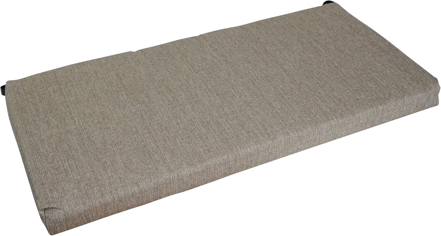 Blazing Needles Outdoor Olefin Bench Cushion, 42 x 19, Seravo Brown